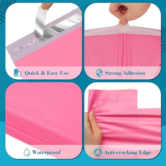 10 pcs Poly Mailers with Handle 10 X 13 Inch Premium Shipping Bags - Picture 2 of 2